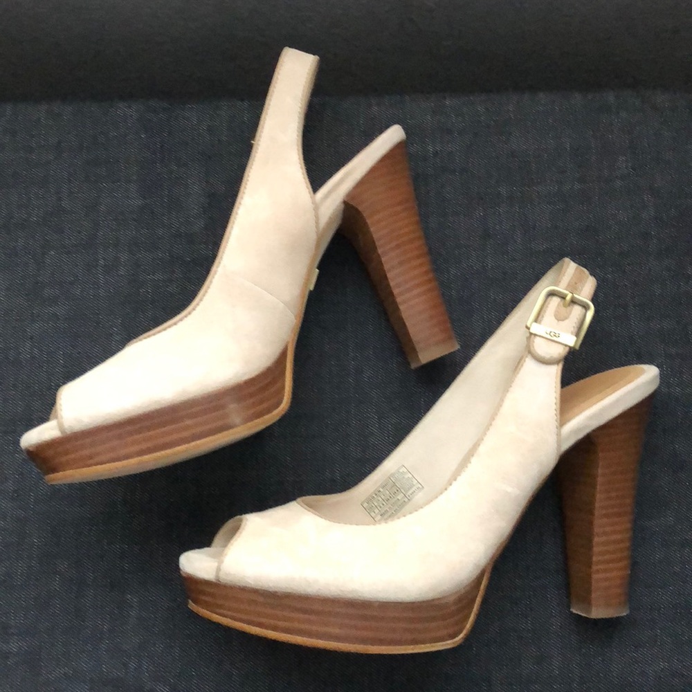 UGG Suede Platform Pumps, Size 7